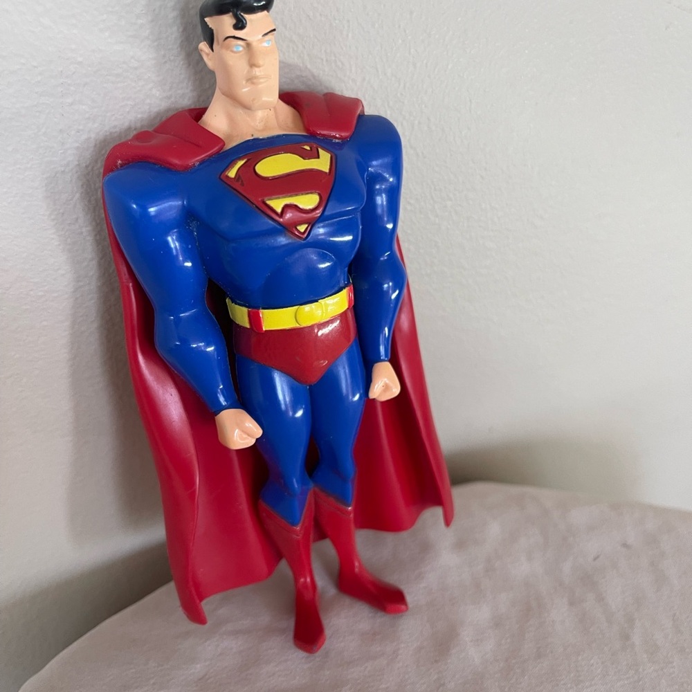 DC Comics Superman Action Figure Superhero Figurine Kids Toy Super Man Cape Rare